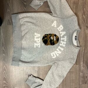 A Bathing Ape Grey Sweatshirt